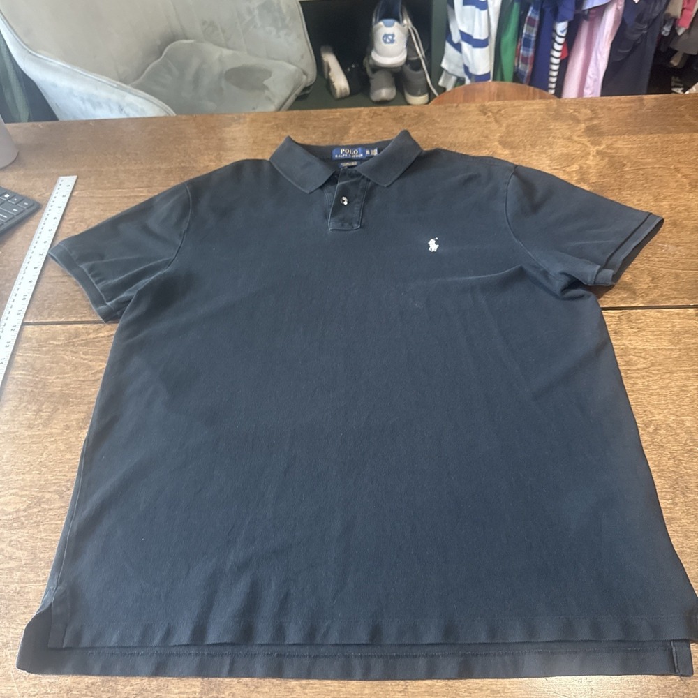 Polo Ralph Lauren Custom Slim Fit Black/White Horse Men's XL Shirt